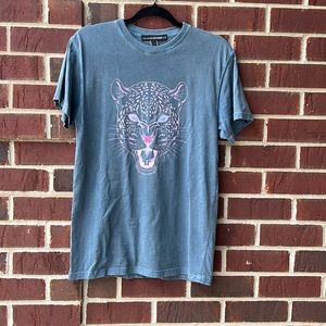 Lulusimonstudio blue graphic t shirt